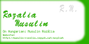rozalia musulin business card